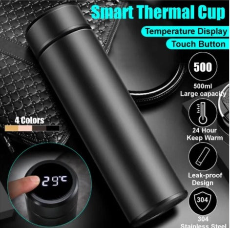 Smart Stainless Steel Thermos Bottle with LCD Temperature Display